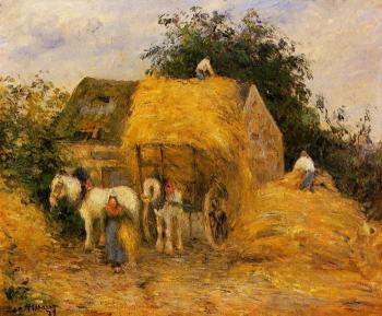 Camille Pissarro : The Hay Wagon, Montfoucault